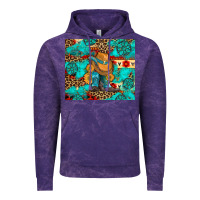 Cloud Purple cowboy boots with turquoise and aztec Vintage Hoodie - Artiststas