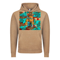 Vintage Coffee cowboy boots with turquoise and aztec Vintage Hoodie - Artiststas