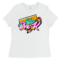 White hello pre k Ladies Tee - JahusDesignShop