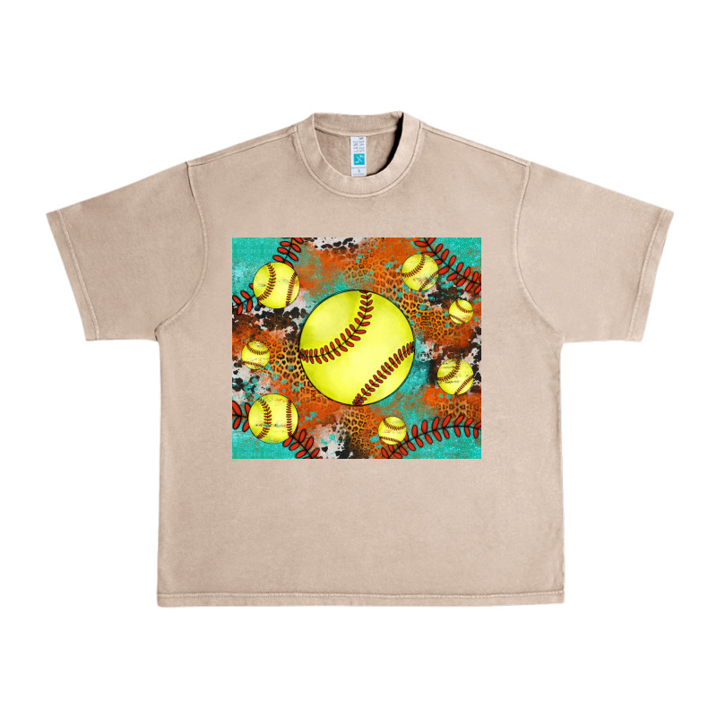Softball Cowhide Turquoise Glitter Tumbler Urban Heavy Tee by Jasminsmagicworld | Teevron