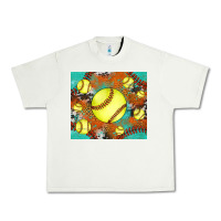 Pistachio softball cowhide turquoise glitter tumbler Urban Heavy Tee - Jasminsmagicworld