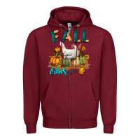 Burgundy Fall Vibes Chicken Zipper Hoodie - LillyAllenDesigns
