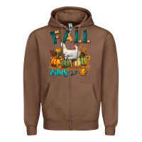 Chestnut Fall Vibes Chicken Zipper Hoodie - LillyAllenDesigns