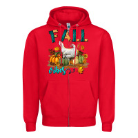 Red Fall Vibes Chicken Zipper Hoodie - LillyAllenDesigns