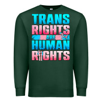 Sports Green Trans rights are human rights Premium Sweatshirt - NancyCooperArtShop