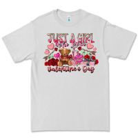 Dove Grey just  girl who loves valentines day Premium Tee - RacoonDesign