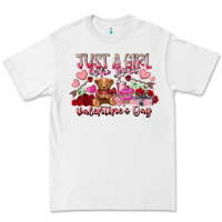White just  girl who loves valentines day Premium Tee - RacoonDesign