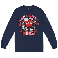 Navy cupids favorite nurse Long Sleeve Tee - MaliasSmallBusiness