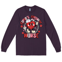 Plum cupids favorite nurse Long Sleeve Tee - MaliasSmallBusiness