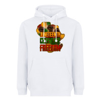 White juneteenth celebrate freedom Heavyweight Hoodie - NancyCooperArtShop