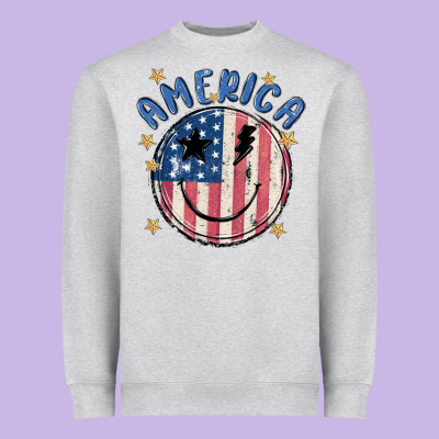 America Heavyweight Sweatshirt Designed By Maliassmallbusiness