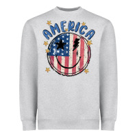 Heather Grey America Heavyweight Sweatshirt - MaliasSmallBusiness