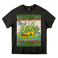 Asphalt the lake is my happy place air freshener Heavy Core Tee - HRA Design Shop