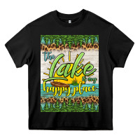 Black the lake is my happy place air freshener Heavy Core Tee - HRA Design Shop