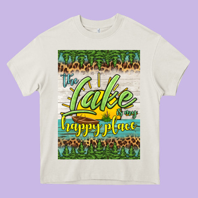The Lake Is My Happy Place Air Freshener Heavy Core Tee Designed By Hra Design Shop