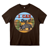 Chocolate Brown i can dig it armadillo Heavy Core Tee - BarkalooDesign