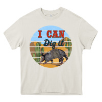 Cream i can dig it armadillo Heavy Core Tee - BarkalooDesign