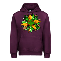 Mauve Wine St. Patrick's sunflower Urban Hoodie - OliviaCreatesArt