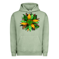 Pigment Oil Green St. Patrick's sunflower Urban Hoodie - OliviaCreatesArt
