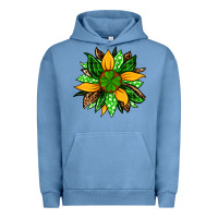 Pigment Pebble Blue St. Patrick's sunflower Urban Hoodie - OliviaCreatesArt