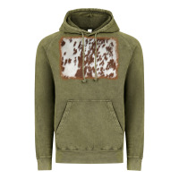 Vintage Olive cowhide background Vintage Hoodie - AdoDesignShop