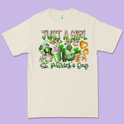 Just A Girl Who Loves Saint Patrick's Day Premium Tee Designed By Racoondesign