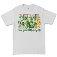 Dove Grey Just a Girl who Loves Saint Patrick's Day Premium Tee - RacoonDesign
