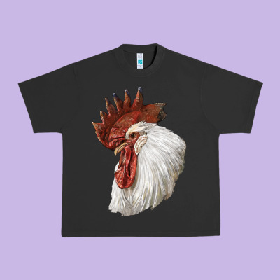 Leghorn Rooster Head Urban Heavy Tee Designed By Lillyallendesigns