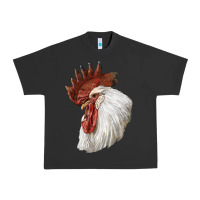 Pigment Black Leghorn Rooster Head Urban Heavy Tee - LillyAllenDesigns