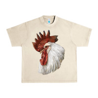 Sandshell Leghorn Rooster Head Urban Heavy Tee - LillyAllenDesigns