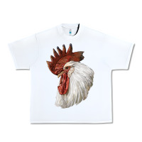 White Leghorn Rooster Head Urban Heavy Tee - LillyAllenDesigns