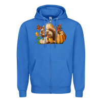 True Royal Fall Squirrel Zipper Hoodie - LillyAllenDesigns