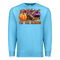 Ocean Blue Tis' the season Football purple helmet Premium Sweatshirt - NancyCooperArtShop