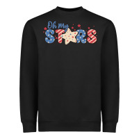 Black oh my stars Heavyweight Sweatshirt - MaliasSmallBusiness
