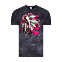 Cloud Black indian headdress with hearts valentine's day Vintage Tee - Jasminsmagicworld