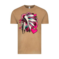 Vintage Camel indian headdress with hearts valentine's day Vintage Tee - Jasminsmagicworld