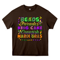 Chocolate Brown beads parades king cake crawfish mardi gras Heavy Core Tee - FaDigitalArtStudio