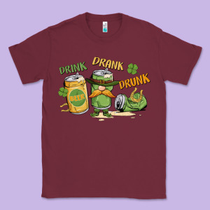 Deink Drank Drunk St. Patrick's Day Classic Tee Designed By Maliassmallbusiness