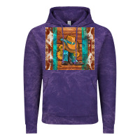 Cloud Purple cowboy boots turquoise aztec cowhide Vintage Hoodie - Artiststas