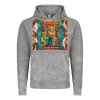 Cloud Rock cowboy boots turquoise aztec cowhide Vintage Hoodie - Artiststas