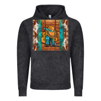 Vintage Black cowboy boots turquoise aztec cowhide Vintage Hoodie - Artiststas