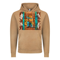 Vintage Camel cowboy boots turquoise aztec cowhide Vintage Hoodie - Artiststas