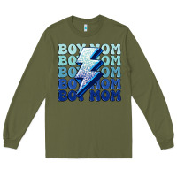 Army Green boy mom Long Sleeve Tee - MaliasSmallBusiness