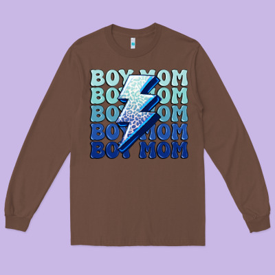 Boy Mom Long Sleeve Tee Designed By Maliassmallbusiness