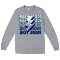 Heather Grey boy mom Long Sleeve Tee - MaliasSmallBusiness