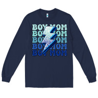 Navy boy mom Long Sleeve Tee - MaliasSmallBusiness