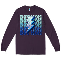 Plum boy mom Long Sleeve Tee - MaliasSmallBusiness