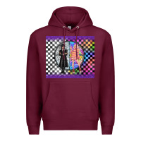 Burgundy gothic girl horror family Premium Hoodie - TumblerDesignByShophia