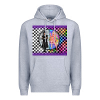 Heather Grey gothic girl horror family Premium Hoodie - TumblerDesignByShophia