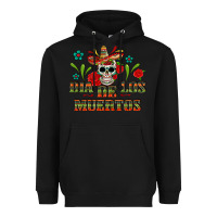 Black Dia De Los Muertos Heavyweight Hoodie - texasbilliewilder